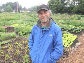 Tom Martinek at Lakeside Community Garden which started last year.