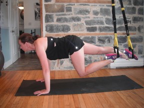 The TRX One-Minute Mountain Climber Challenge exercise will get your heart pumping. (Supplied photo)