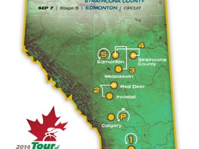 Tour of Alberta announces the route. image Supplied.