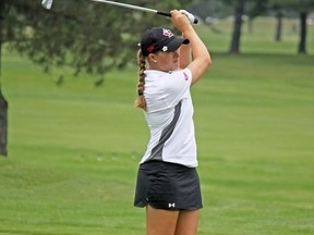 Bath's Augusta James trails Brooke Henderson by one shot midway through the Ontario Women's Amateur Golf Championship. (Golf Association of Ontario)