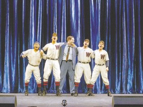 Liam Tobin stars in Damn Yankees at Huron Country Playhouse. The show closes Saturday.