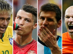 Did Neymar, Cristiano Ronaldo, Lionel Messi and Arjen Robben play up to their potential in this World Cup? (Reuters)