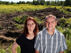 LUKE HENDRY/INTELLIGENCER FILE PHOTO
Astoria Organic Matters vice-president Camilla Dumbeck and president Al Hamilton stand at the site of the company's proposed industrial composting facility on Phillipston Road north of Belleville.