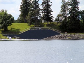 The dyke at the mouth of the Shoal Lake canal that provides drinking water for Winnipeg, but cut off land access to the community of Shoal Lake 40 in 1914. 
ALAN S. HALE/Kenora Daily Miner and News/QMI Agency