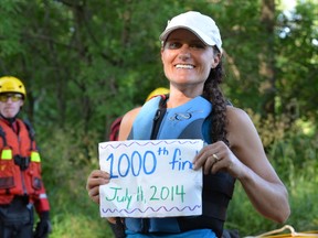 Christine Cattrysse hit a milestone in geocaching, but that memory will likely be replaced by the capsizing of her father?s kayak as well as her own on the Thames River.