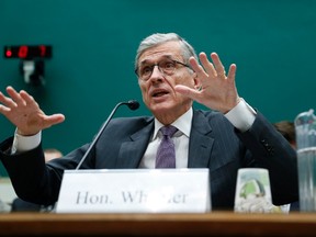 U.S. Federal Communications Commission Chairman Tom Wheeler testifies before a House Energy and Commerce Communications and Technology Subcommittee hearing on oversight of the FCC on Capitol Hill in Washington May 20, 2014. REUTERS/Jonathan Ernst