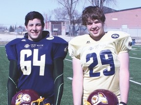 MacGregor's Blake Park, right, was on the U18 Manitoba football team that finished fifth at the Football Canada Cup last week in Saskatoon. (Submitted photo)