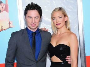 Zach Braff and Kate Hudson seen at the premiere for 'Wish I Was Here' in New York City July 14, 2014. Dan Jackman/WENN.com
