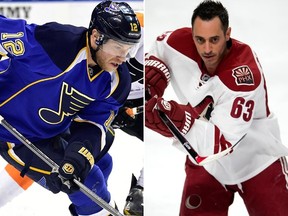 The Predators signed free agent centres Derek Roy (left) and Mike Ribeiro (right) to one-year contracts on Tuesday, July 15, 2014. (QMI Agency/USA Today/Files)