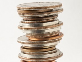 Don't pay with too much changeAccording to the Canadian Currency Act of 1985, there is a cap on the number of coins you can use in a single transaction. If you’re paying with nickels, vendors can deny any purchase over $5, while the loonie limit is $25. (johnsroad7/Fotolia)