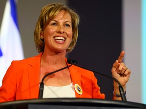 Karen Stintz speaks during a mayoral debate at Humber College in Toronto on Wednesday, June 4, 2014. (Dave Abel/Toronto Sun)