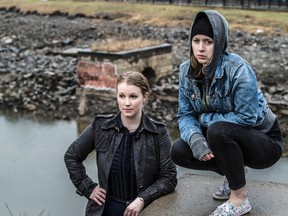 London native Miriam Cummings (left) and Samantha Megarry make up the cast of LOTUS, produced by their Montreal-based company Hopegrown Productions and written by Caitlin Murphy. (Photo contributed).