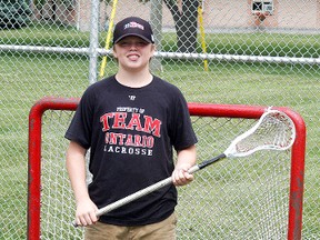 Tyler Davis will play for the peewee Team Ontario box lacrosse team taking part in the 2014 Box Lacrosse Nationals being held in Coquitlam and New Westminister B.C. from August 4-9.