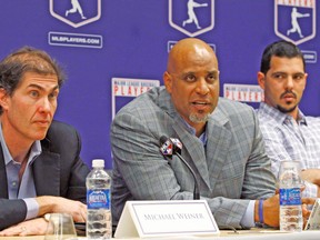 Tony Clark (right) took over as the head of the MLB Players Association after Michael Weiner died last year. (REUTERS)