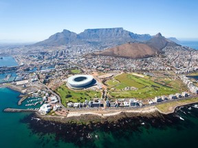 overall aerial view of Cape Town, South Africa. QMI Agency