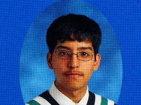 Stephen Solis-Reyes in the 2011-12 Mother Teresa Catholic secondary school yearbook. (Supplied)