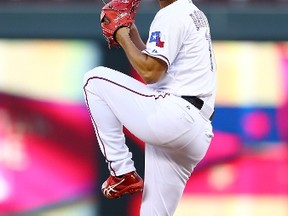Rangers all-star Yu Darvish gets the start against the Blue Jays on Friday at the Rogers Centre. (AFP/PHOTO)
