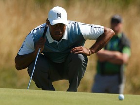 Tiger Woods during the first round of the British Open on July 17. (Reuters)