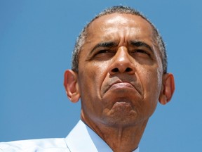 U.S. President Barack Obama speaks during a visit to the Port of Wilmington in Wilmington, Delaware July 17, 2014.  REUTERS/Kevin Lamarque