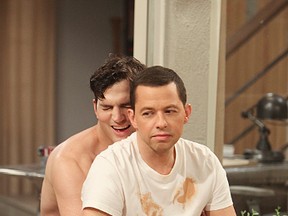 Jon Cryer and Ashton Kutcher in Two and a Half Men (Handout)
