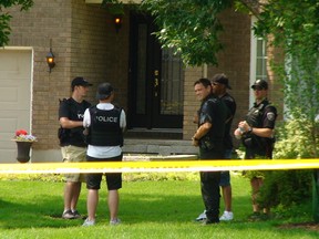 Police raided a Topley Cres. home on Friday, July 18, 2014 in connection with a nearby shooting the night before. No one was arrested.
Danielle Bell/Ottawa Sun/QMI AGENCY