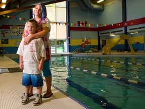 Crystal Staples of Ingersoll has enrolled her son James Lyttle, 6, in swimming lessons at Ingersoll's Victoria Park Community Centre pool after she lost her son Gabriel Lyttle, 2,  two years ago in a drowning accident. Mike Hensen/The London Free Press/QMI Agency