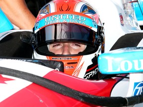 Oakville’s James Hinchcliffe placed fifth in yesterday’s practice at Exhibition Place, finishing with a time of 1:00.937. Qualifying and Race 1 take place today. (Jack Boland/Toronto Sun)