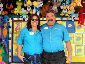 Harvey Lepage has been manning a booth at the midway for 37 years. He's back for another with his wife Cheryl at this year's K-Days. TRENT WILKIE/QMI AGENCY