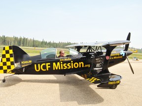 Jon Melby flew his 1997 Pitts S-1-11B into Whitecourt for the Hometown Heroes Airshow media ride on Monday, July 14.
Barry Kerton | Whitecourt Star