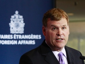 Minister of Foreign Affairs John Baird speaks during a news conference in Ottawa July 15, 2014. (REUTERS/Blair Gable)