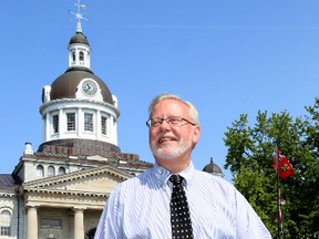 City of Kingston solicitor Hal Linscott, in front of City Hall on Monday, is retiring as of July 31. IAN MACALPINE/THE WHIG-STANDARD