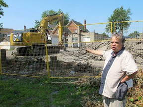 City of Kingston councillor Jim Neill in front of a vacant lot on Frontenac Street that is the subject of possible development. PAUL SCHLIESMANN/THE WHIG-STANDARD