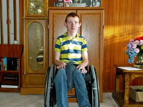 My name is Aaron Friesen. I was born prematurely and was very tiny. I weighed only two pounds and ten ounces. There were times when I was still in that new born stage where I simply forgot to breathe for long periods of time. This lack of oxygen is the reason why I have spastic bilateral cerebral palsy. Photo Supplied
