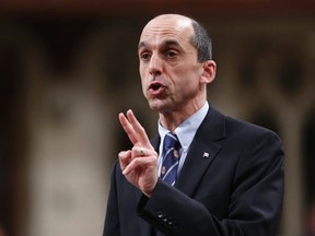 Canada's Public Safety Minister Steven Blaney speaks during Question Period in the House of Commons on Parliament Hill. REUTERS/Chris Wattie (CANADA - Tags: POLITICS)