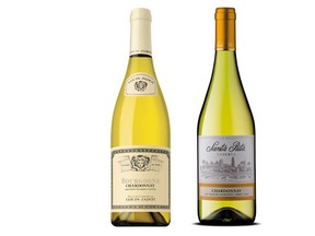 Maison Louis Jadot 2012 Bourgogne Chardonnay (left) and Viña Santa Rita 2012 Reserva Chardonnay. (Supplied)