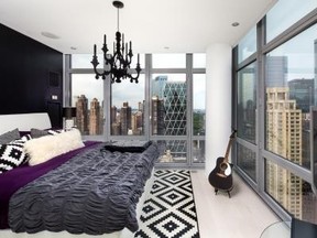 Henrik Lundqvist's master bedroom in his $6.5 million penthouse that is up for sale. (ModlinGroup.com)