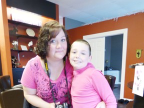 Allyson Labreche-Webb, along with her mother, Sarah, feel strongly about helping children with cancer and raising money to help fight the disease.