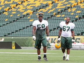 Tony Washington at an Edmonton Eskimos team practice at Commonwealth Stadium, in Edmonton on Monday June 16, 2014. David Bloom/Edmonton Sun/QMI Agency