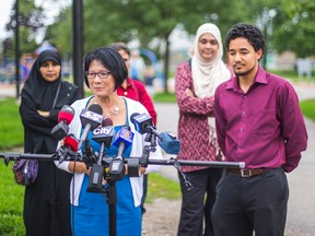 Mayoral candidate Olivia Chow during a press conference outside of Thorncliffe Park in Toronto on Wednesday, July 23, 2014. (Ernest Doroszuk/Toronto Sun)