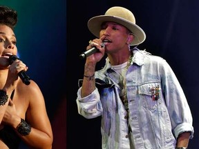 Alicia Keys and Pharrell.

(REUTERS)