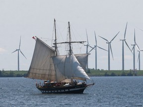 St. Lawrence II sails in Lake Ontario off Kingston.