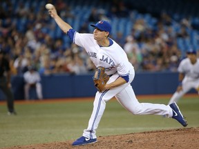 Aaron Sanchez of the Toronto Blue Jays delivers a pitch in the seventh inning during MLB game action against the Boston Red Sox on July 23, 2014 at Rogers Centre. (Tom Szczerbowski/Getty Images/AFP)