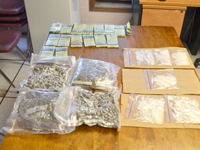 Nearly $75,000 in drugs and cash were seized by Hanover Police Service Tuesday, July 22, 2014.