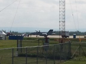 A Canadian Forces CF-18 had to make an emergency landing Thursday after reportedly being struck by lightning. BRYAN PASSIFUME/QMI AGENCY