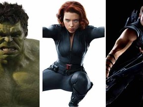 Hulk, Black Widow, and Hawkeye. 

(Courtesy Marvel)