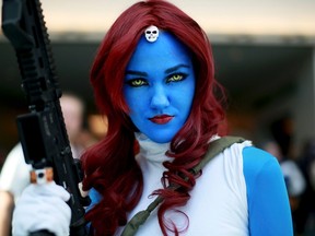 Allie Shaughnessy, who is dressed as Mystique, during the 2014 Comic-Con International Convention in San Diego, California July 24, 2014. 

REUTERS/Sandy Huffaker