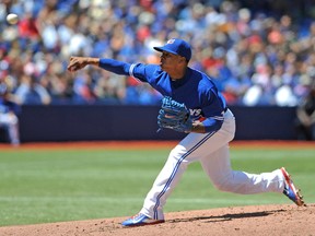 Blue Jays starter Marcus Stroman delivers a pitch against the Red Sox during MLB action in Toronto on Thursday, July 24, 2014. (Dan Hamilton/USA TODAY Sports)