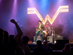 Rivers Cuomo of Weezer rocks the crowd at Rock The Park in Harris Park. (Free Press file photo)