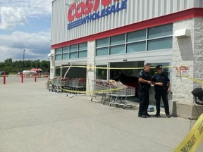 Six people were injured after a car crashed into Costco on Wellington Rd. S. in London. JENNIFER O'BRIEN / THE LONDON FREE PRESS