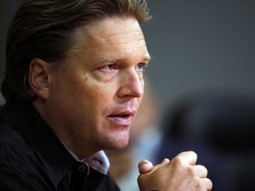 PC Leadership candidate Thomas Lukaszuk speaks to the Edmonton Sun Editorial staff at the Sun Offices in Edmonton, Alberta on July 25, 2014.  Perry Mah/Edmonton Sun/QMI Agency